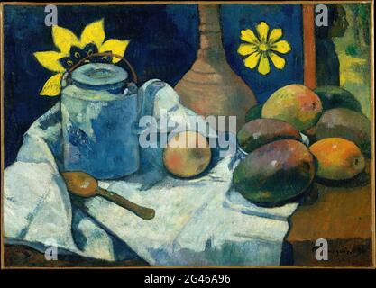 Paul Gauguin - Still Life with Teapot and Fruit Foto Stock