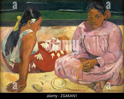 Paul Gauguin - Donne Tahitiane sulla spiaggia Foto Stock