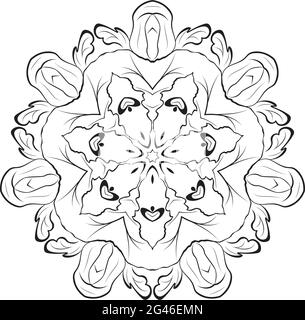 Modello circolare sotto forma di mandala Illustrazione Vettoriale