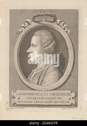 Ritratto di biologo e medico Jan Ingenhousz. . Foto Stock