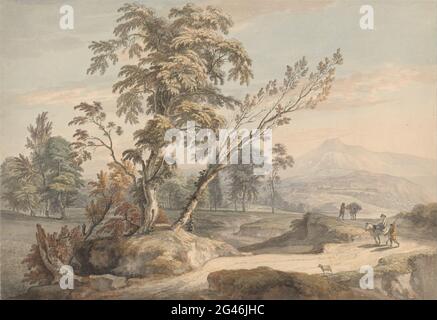 Paul Sandby - Italianate il paesaggio con i viaggiatori no. 2 Foto Stock