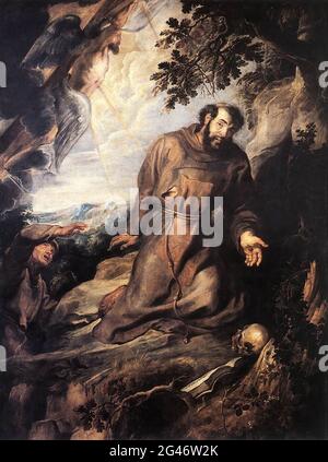 Pietro Paolo Rubens - San Francesco Assisi riceve Stigmata 1635 Foto Stock