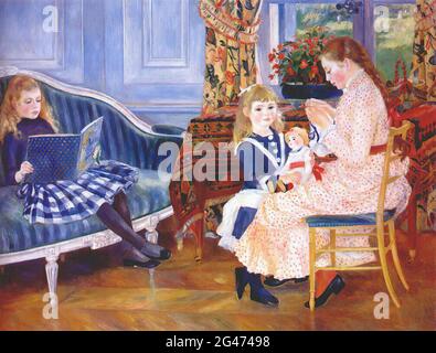 Pierre-Auguste Renoir - Bambini pomeriggio Wargemont Marguerite 1884 Foto Stock