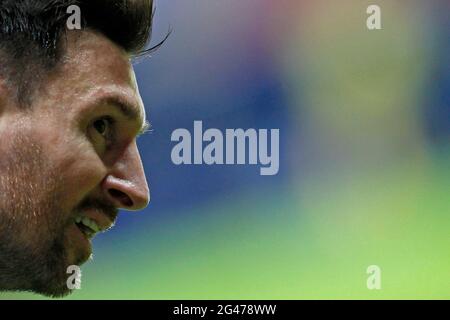 Brasilia, Brasile. 19 giugno 2021. 18 giugno 2021; stadio Mane Garrincha, Brasilia, Distrito Federal, Brasile; Copa America, Argentina contro Uruguay; Lionel messi di Argentina Credit: Action Plus Sports Images/Alamy Live News Foto Stock