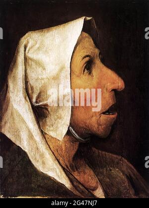 Pieter Bruegel il Vecchio - Ritratto Vecchia Donna 1564 Foto Stock