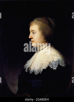 Rembrandt Harmenszoon Van Rijn - Ritratto Amalia Van Solms 1632 Foto Stock