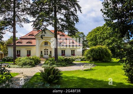 / Varsavia Polonia - Agosto 04 2019: Villa Intrata. Giardino e Museo del Royal Wilanow Palace di Varsavia Foto Stock