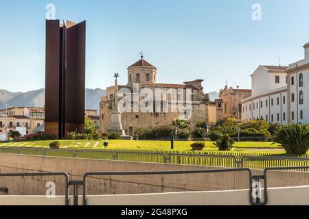 Monumento ai caduti nella lotta contro la mafia, monumento alle vittime della mafia, Palermo, Sicilia, Italia Foto Stock