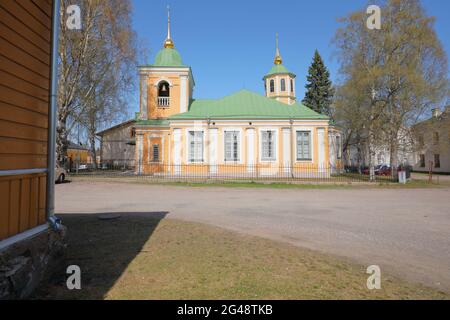 La più antica chiesa ortodossa in Finlandia, protezione della Chiesa di Theotokos (Pokrova) nella fortezza di Lappeenranta, Lappeenranta, Finlandia Foto Stock