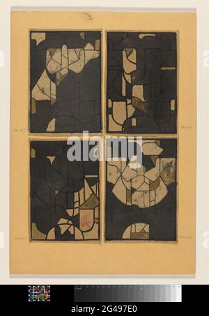 Tappezzeria per finestre nel Noordertransetto del Dom di Utrecht. . Foto Stock