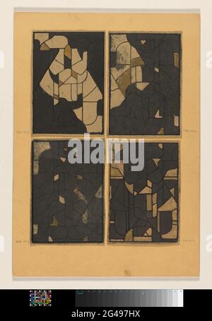 Tappezzeria per finestre nel Noordertransetto del Dom di Utrecht. . Foto Stock