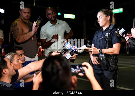 Fort Lauderdale Gay Men’s Chorus Pride Parade incidente Foto Stock