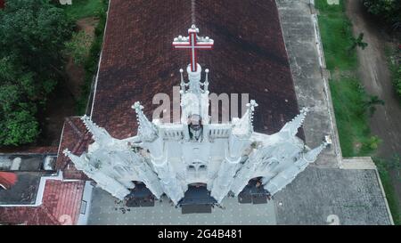 chiesa vista dall'alto da kochi kerala india Foto Stock