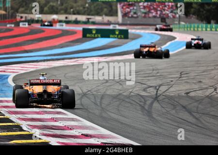 Le Castellet, Francia. 20 Giugno 2021. Lando Norris (GBR) McLaren MCL35M. 20.06.2021. Campionato del mondo Formula 1, Rd 7, Gran Premio di Francia, Paul Ricard, Francia, Giorno della gara. Il credito fotografico dovrebbe essere: XPB/immagini dell'associazione stampa. Credit: XPB Images Ltd/Alamy Live News Foto Stock