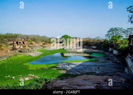 Varie vedute del forte di Ranthambore Foto Stock