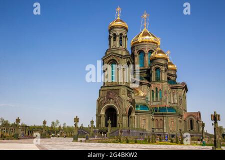 Chiesa della Risurrezione nel Patriot Park, tempio principale delle forze armate della Russia, regione di Mosca Foto Stock