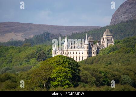 Dunrobin Castle a Golspie nelle Highlands scozzesi, Regno Unito Foto Stock