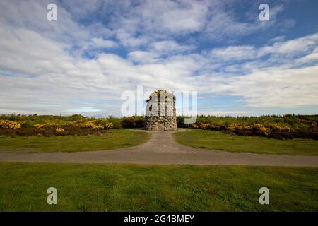 Culloden Moor fu il sito della Battaglia di Culloden nel 1746 vicino a Inverness, Scozia, Regno Unito Foto Stock