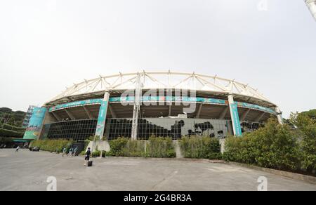 Roma, Italia, 20 giugno 2021. Vista generale dello Stadio durante la partita dei Campionati europei UEFA allo Stadio Olimpico di Roma. L'immagine di credito dovrebbe essere: Jonathan Moscop / Sportimage Foto Stock