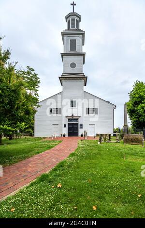 Chiesa di San Giovanni - un giorno di primavera nella Chiesa episcopale di San Giovanni, dove Patrick Henry ha pronunciato il suo famoso discorso 'Dammi la libertà, o Dammi la morte!' Foto Stock