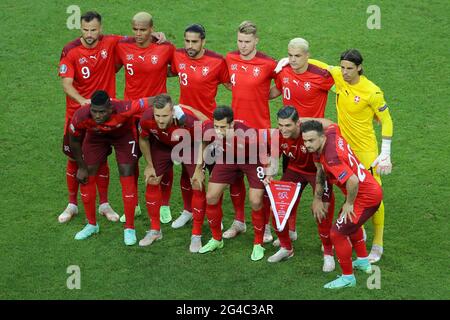 BAKU, AZERBAIGIAN - GIUGNO 20: La nazionale svizzera di calcio durante la partita UEFA Euro 2020 tra la Svizzera e la Turchia allo stadio olimpico di Baku il 20 giugno 2021 a Baku, Azerbaigian (Foto di Orange Pictures) Credit: Orange Pics BV/Alamy Live News Foto Stock