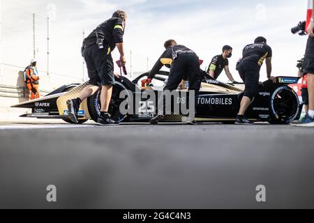 Puebla, Messico, 20 giugno 2021. Campioni di sostenibilità Mahindra Racing, Mahinda M7Electro, durante l'ePrix 2021 Puebla, 5° appuntamento del Campionato del mondo di Formula e 2020-21, sull'Autodromo Miguel E. Abed dal 18 al 20 giugno, a Puebla, Messico - Photo Germain Hazard / DPPI Foto Stock