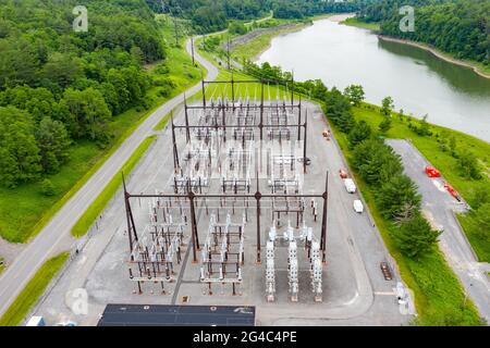 New York Power Authority Bienheim-Gilboa Pompò Deposito Progetto di potenza è raffigurato nella parte nord di Blenheim, NY Foto Stock