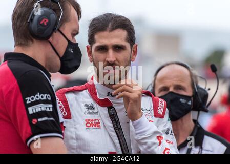 99 Antonio Giovinazzi (ITA Alfa Romeo F1 Team), Gran Premio di Francia di F1 sul circuito Paul Ricard il 19 giugno 2021 a le Castellet, Francia.Foto di Florian Escoffier/ABACAPRESS.COM Foto Stock