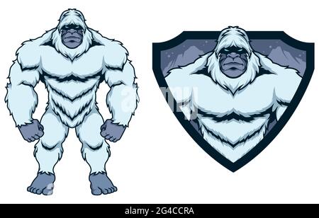 Bigfoot Yeti Mascot Illustrazione Vettoriale