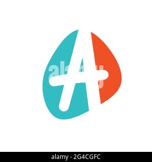 Creative Letter UN modello vettoriale per il design del logo. Digitare caratteri simbolo del logotipo. Illustrazione vettoriale stock isolata su sfondo bianco. Illustrazione Vettoriale