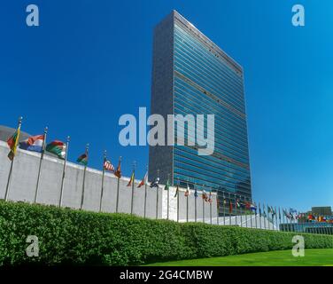 Palazzo delle Nazioni Unite (©OSCAR NIEMEYER 1952) FIRST AVENUE MANHATTAN NEW YORK CITY USA Foto Stock