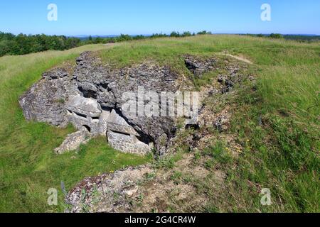 Rovine della prima guerra mondiale francese Fort Douaumont (Fort de Douaumont) a Douaumont (Mosa), Francia Foto Stock