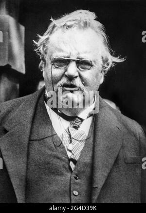 G.K. (Gilbert Keith) Chesterton (1874-1936) Foto Stock