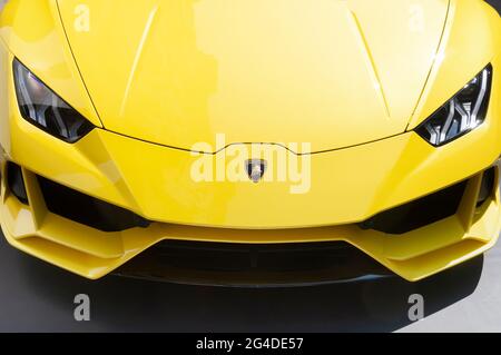 Italia, Lombardia, Milano, Milano Monza Motor Show 2021, Lamborghini Huracan EVO Spyder Foto Stock