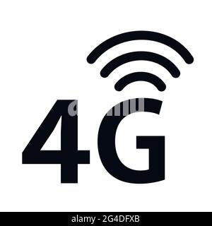 tecnologia di rete 4g trasmissione dati wireless, internet ad alta velocità. Illustrazione Vettoriale