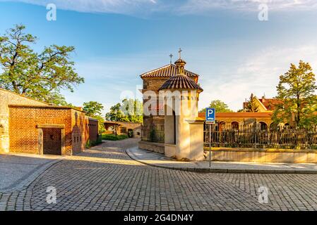 Cimitero di Slavin a Vysehrad a Praga Foto Stock