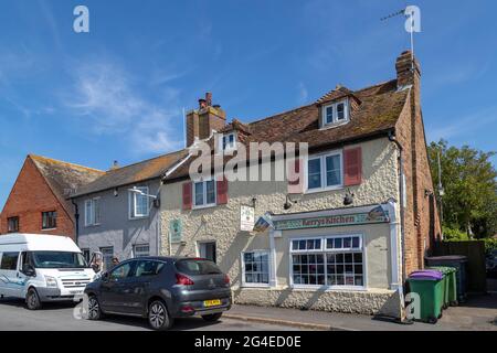 Kerrys Kitchen, sale da tè a Lydd, Romney Marsh, Kent, Inghilterra, Regno Unito. Foto Stock