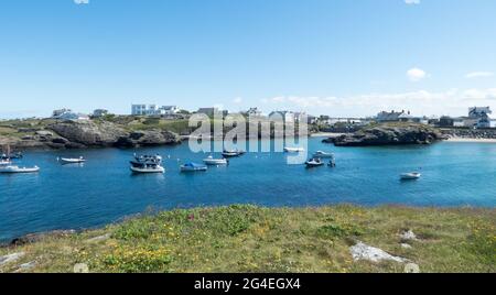 Porth Diana Beach, Trearddur Bay Anglesey Galles del Nord Foto Stock