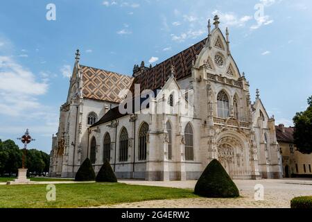 Esterno del Monastero reale di Brou a Bourg-en-Bresse, Ain, Francia, Europa Foto Stock