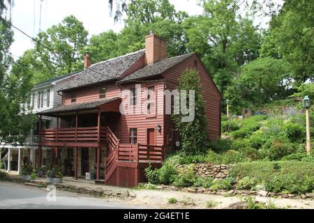 La casa di Joseph Janney, una struttura di 200 anni a Waterford, VA, USA Foto Stock