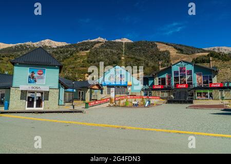 CERRO CATEDRAL, ARGENTINA - 17 MARZO 2015: Vista della più grande stazione sciistica in Argentina chiamato Cerro Catedral. Foto Stock