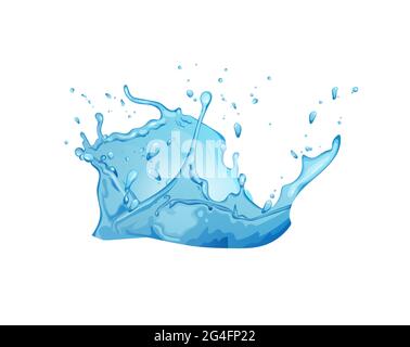 Illustrazione vettoriale di schizzi d'acqua. Illustrazione Vettoriale