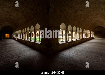 Chiostro del Monastero di Sant Cugat del Vallès (Barcellona, Catalogna, Spagna) ESP: Claustro del Monasterio de Sant Cugat del Vallès (Barcellona) Foto Stock