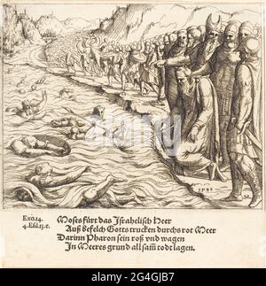 Mosè che chiude il Mar Rosso, 1548. Foto Stock