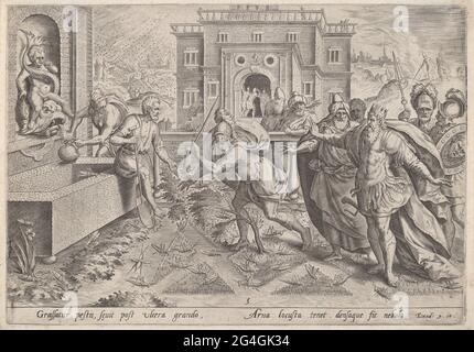 La peste di Locuste, c.1585. Foto Stock