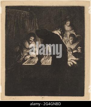 I giocatori di Backgammon, c. 1630. Foto Stock