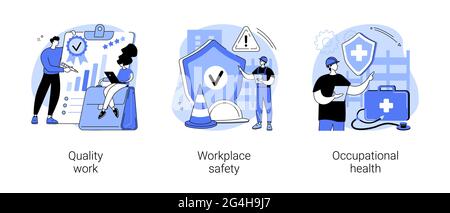 Illustrazioni vettoriali del concetto astratto dell'ambiente di lavoro. Illustrazione Vettoriale