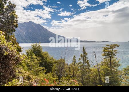 Lago Nahuel Huapi vicino a Bariloche, Argentina Foto Stock