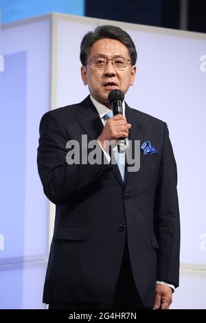Tokyo, Giappone. 21 Giugno 2021. Tadashi Maeda, governatore della Banca giapponese per la cooperazione internazionale (JBIC), partecipa alla cerimonia di premiazione del Festival di Shorts Film & Asia 2021 come aguest a Tokyo lunedì 21 giugno 2021. Credit: Yoshio Tsunoda/AFLO/Alamy Live News Foto Stock