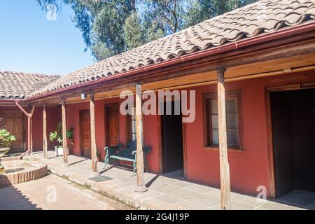 Cortile del Museo del Mar Lord Cochrane a Valparaiso, Cile Foto Stock